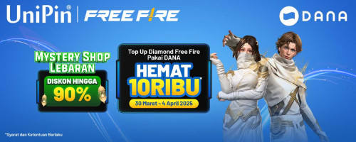 Dapatkan Diskon hingga 90% di Mystery Shop! – Top Up Diamond Free Fire Pakai DANA Bisa Hemat 10Ribu!